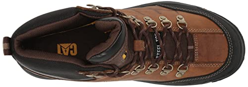 Cat Footwear Men's Waterproof Steel Toe Work Boot, Brown
