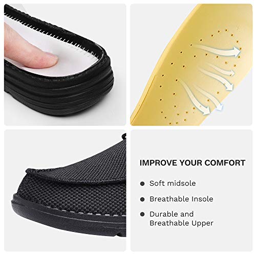 Black Bruno Marc Men's Breeze Loafers, Size 11