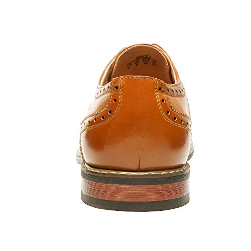 Bruno HOMME Modern Wingtip Lace Dress Shoes - Brown