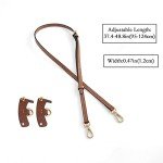 Jiesinlov Adjustable Leather Shoulder Bag Strap - Brown Gold