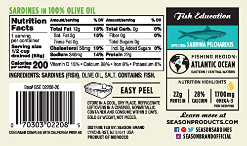 Wild Caught Sardines in Olive Oil – 12-Pack