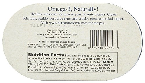 Smoked Wild Kippers, All-Natural, 6.7 oz