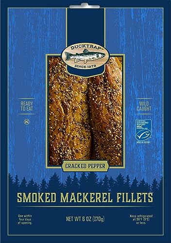 Ducktrap Peppered Smoked Mackerel Fillets - Pack of 6