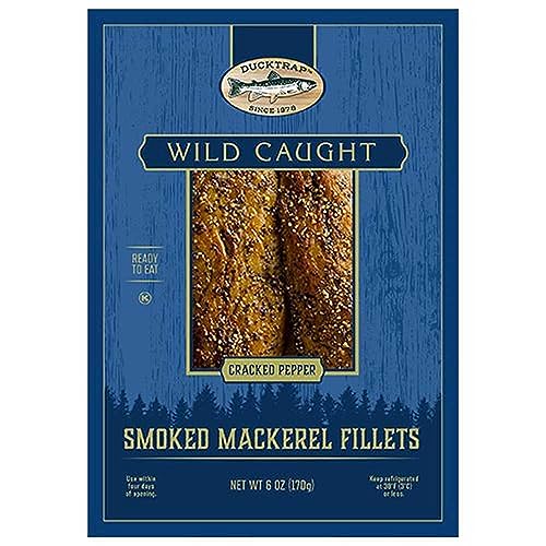 Ducktrap Peppered Smoked Mackerel Fillets - Pack of 6