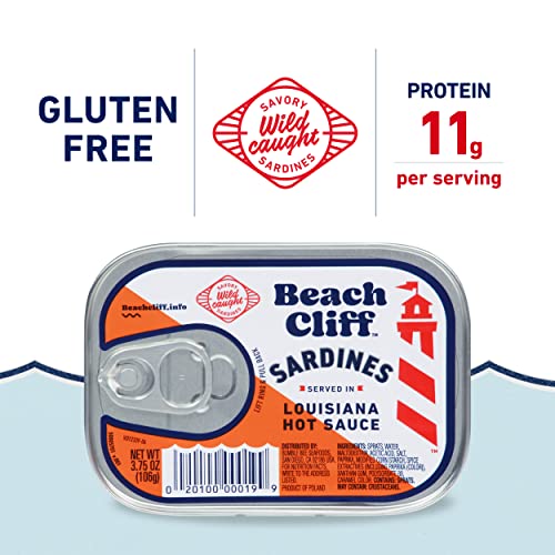 Beach Cliff Sardines in Hot Sauce, 12 Cans