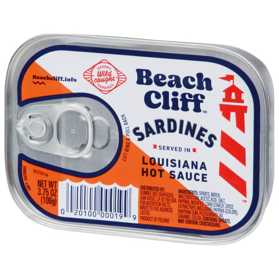 Beach Cliff Sardines in Hot Sauce, 12 Cans