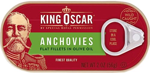 King Oscar Flat Anchovies, Pack of 3 Cans