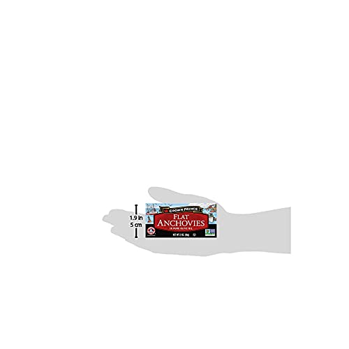 Crown Prince Flat Anchovies in Olive Oil, 12-Pack