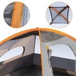 4-Person Orange/Grey Dome Camping Tent
