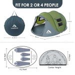 4-Person Waterproof Pop-Up Army Camping Tent
