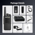 Retevis RT68 Walkie Talkies 6 Pack Rechargeable