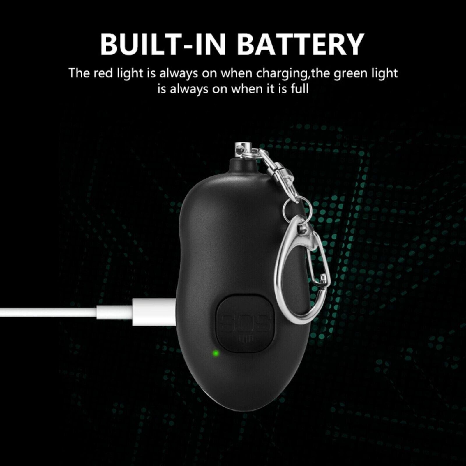 Personal Safety Alarm Keychain with LED Light