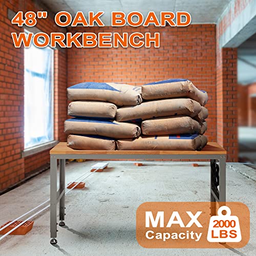 Haddockway Heavy Duty Adjustable Workbench with Outlets
