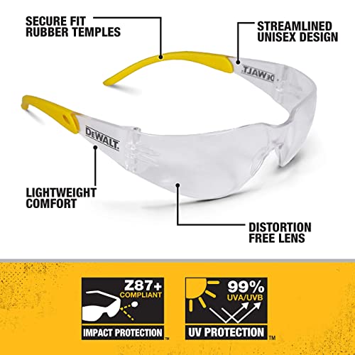 DEWALT DPG54-1D Lightweight Safety Glasses - Yellow/Clear
