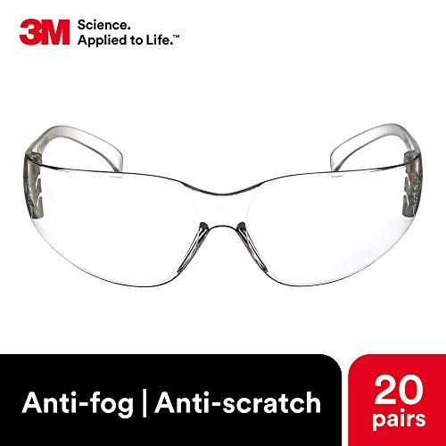 3M Virtua Safety Glasses, 20 Pair, Anti-Fog