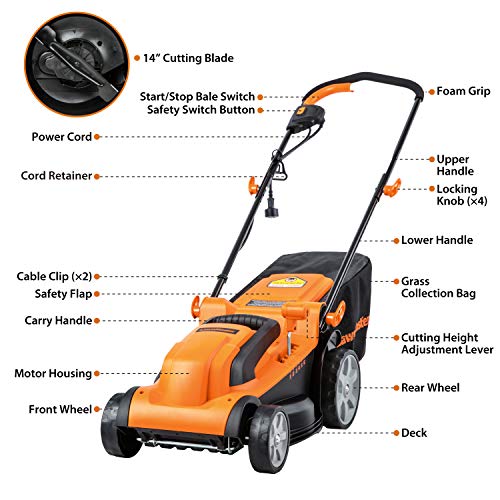 LawnMaster 15-Inch 11AMP Electric Corded Mower