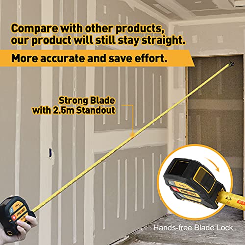 PREXISO 2-in-1 Laser Tape Measure with Hook