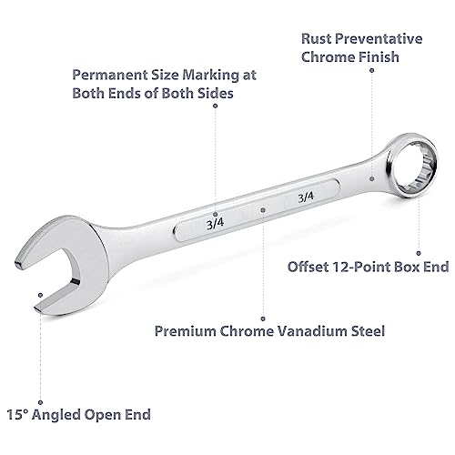 24-Piece Combination Wrench Set | SAE & Metric, Multi-Purpose