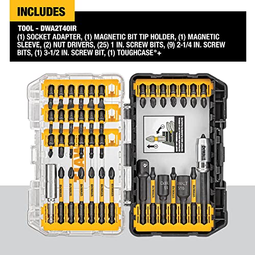 DEWALT FlexTorq Screwdriver Bit Set, 40-Piece