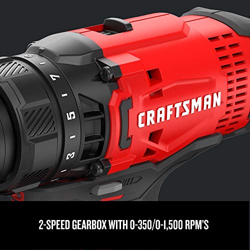 CRAFTSMAN V20 Cordless Drill/Driver Kit, 1/2 inch