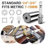 Universal Socket Tool Set with Drill Adapter