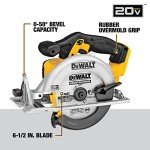 DEWALT 20V Max 6-1/2” Circular Saw (Tool Only)