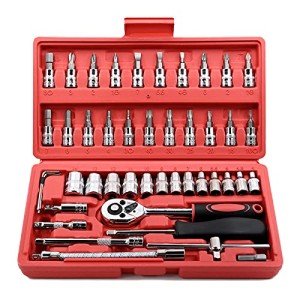 46-Piece 1/4" Drive Socket Ratchet Wrench Set