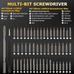Mini Electric Screwdriver Set with 57 Magnetic Bits