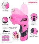 Pink Household Tool Set with Electric Screwdriver