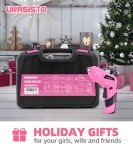 Pink Household Tool Set with Electric Screwdriver