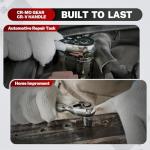 TOMMARS 1/4", 3/8", 1/2" Stubby Ratchet Set