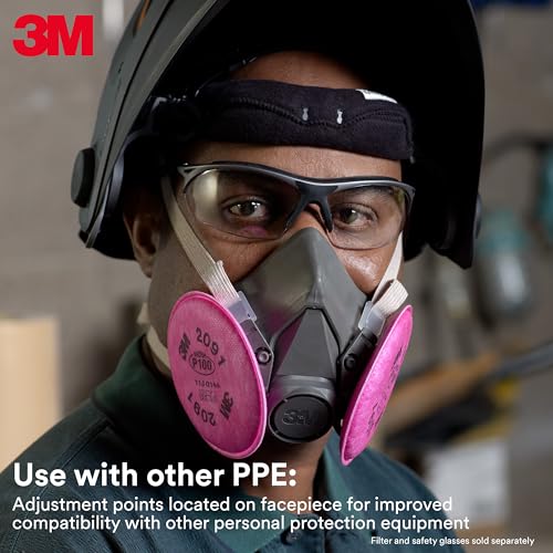 3M Half Facepiece Respirator 6200 for Diverse Tasks
