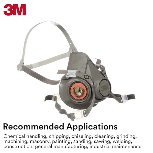3M Half Facepiece Respirator 6200 for Diverse Tasks