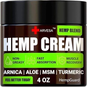 High Strength Hemp Pain Cream with Arnica & Turmeric