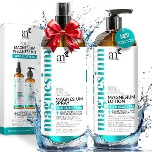 ArtNaturals Magnesium Oil & Lotion Set for Relief