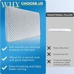 Cooling Gel Flat Pillow for Neck and Shoulder Pain