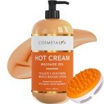 Hot Cream Massage Gel with Massager Mitt - 8.8 oz