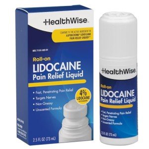 HealthWise 4% Lidocaine Roll-On Pain Relief