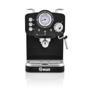 Swan Retro Espresso Machine with Milk Frother