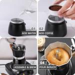 AIFUSI Stovetop Moka Pot for Espresso Brewing