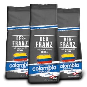 Der-Franz Columbia Whole Bean Coffee, 3 x 500g