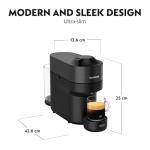 Nespresso Vertuo Pop Coffee Machine, Liquorice Black