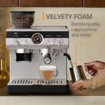 Krups Manual Espresso Machine with Grinder, Black