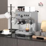 HOMCOM Espresso Machine with Bean Grinder and Steam Wand