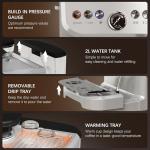 HOMCOM Espresso Machine with Bean Grinder and Steam Wand