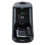 Tower Coffee Machine with Built-In Grinder, 0.6L