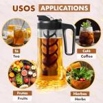 2L Cold Brew Coffee Maker Jug with Infuser