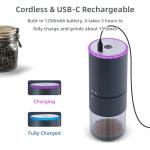 Electric Burr Coffee Grinder with USB Rechargeable Feature