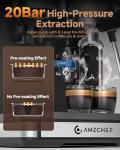 AMZCHEF 3-Temp Bean-to-Cup Coffee Machine
