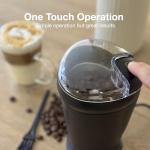 Compact Electric Coffee Grinder with One Touch Operation